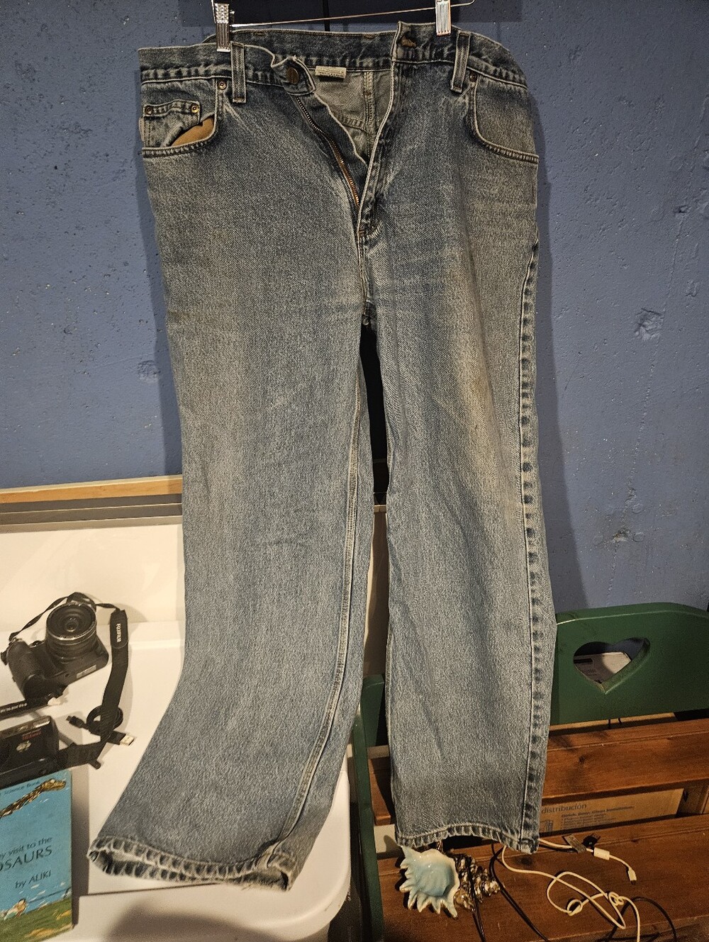 Carhartt Men’s 42x32 Relaxed Fit Blue Jeans B460 Dps